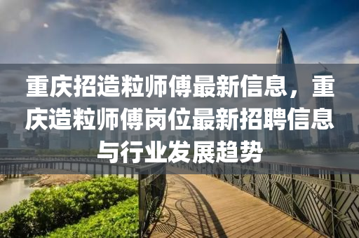 重慶招造粒師傅最新信息，重慶造粒師傅崗位最新招聘信息與行業(yè)發(fā)展趨勢