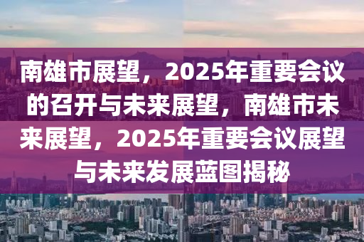 南雄市展望，2025年重要會議的召開與未來展望，南雄市未來展望，2025年重要會議展望與未來發(fā)展藍(lán)圖揭秘