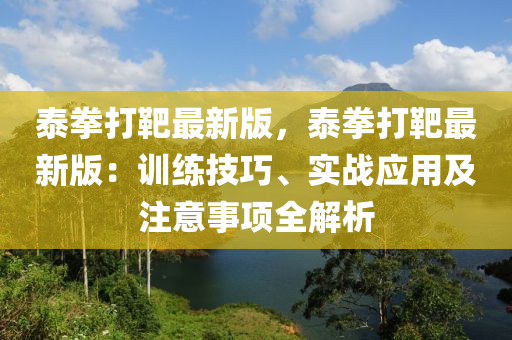 泰拳打靶最新版，泰拳打靶最新版：訓練技巧、實戰(zhàn)應用及注意事項全解析