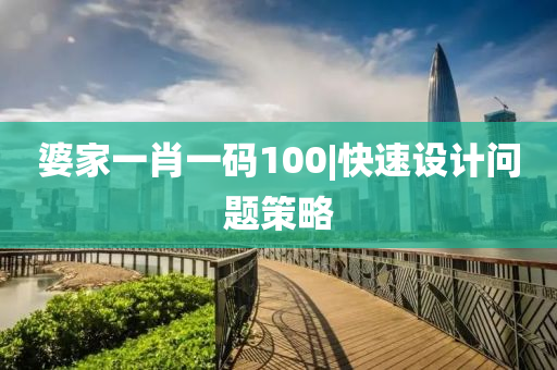 婆家一肖一碼100|快速設(shè)計問題策略