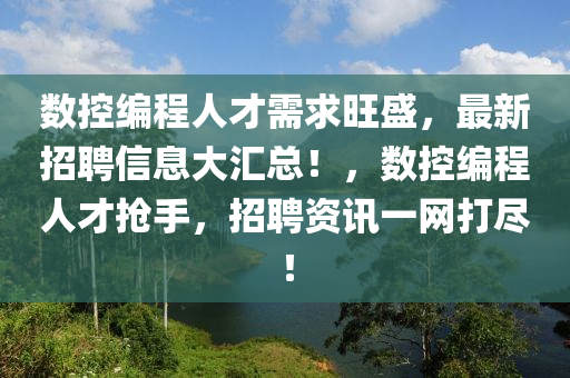 數(shù)控編程人才需求旺盛，最新招聘信息大匯總！，數(shù)控編程人才搶手，招聘資訊一網(wǎng)打盡！