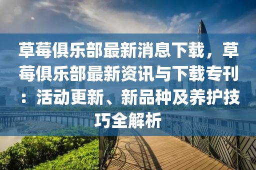 草莓俱樂(lè)部最新消息下載，草莓俱樂(lè)部最新資訊與下載專(zhuān)刊：活動(dòng)更新、新品種及養(yǎng)護(hù)技巧全解析