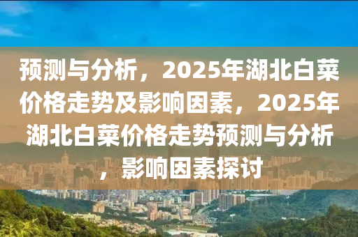 預(yù)測與分析，2025年湖北白菜價格走勢及影響因素，2025年湖北白菜價格走勢預(yù)測與分析，影響因素探討