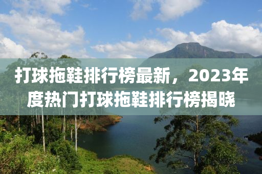 打球拖鞋排行榜最新，2023年度熱門打球拖鞋排行榜揭曉