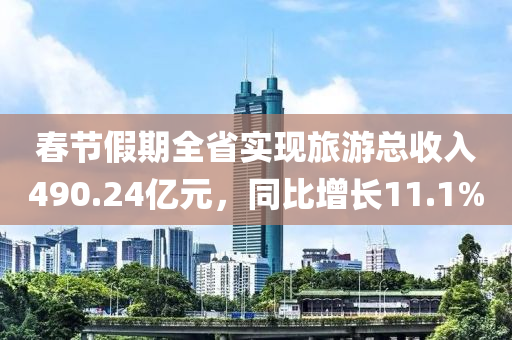 春節(jié)假期全省實(shí)現(xiàn)旅游總收入490.24億元，同比增長(zhǎng)11.1%