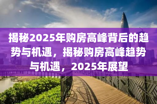 揭秘2025年購房高峰背后的趨勢與機(jī)遇，揭秘購房高峰趨勢與機(jī)遇，2025年展望