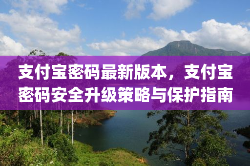 支付寶密碼最新版本，支付寶密碼安全升級(jí)策略與保護(hù)指南