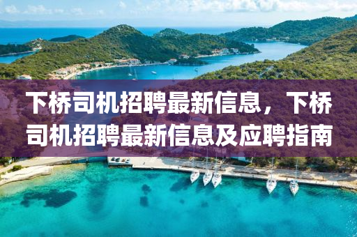 下橋司機招聘最新信息，下橋司機招聘最新信息及應聘指南