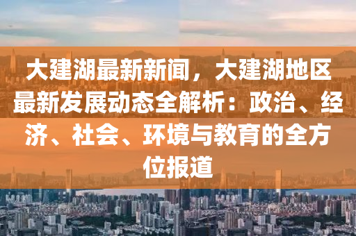 大建湖最新新聞，大建湖地區(qū)最新發(fā)展動態(tài)全解析：政治、經(jīng)濟、社會、環(huán)境與教育的全方位報道