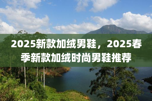 2025新款加絨男鞋，2025春季新款加絨時尚男鞋推薦