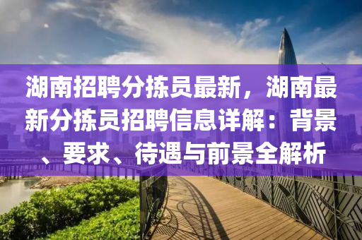 湖南招聘分揀員最新，湖南最新分揀員招聘信息詳解：背景、要求、待遇與前景全解析