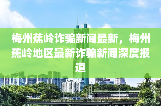 梅州蕉嶺詐騙新聞最新，梅州蕉嶺地區(qū)最新詐騙新聞深度報(bào)道