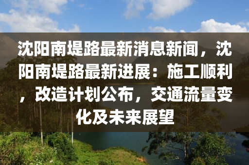 沈陽南堤路最新消息新聞，沈陽南堤路最新進(jìn)展：施工順利，改造計(jì)劃公布，交通流量變化及未來展望