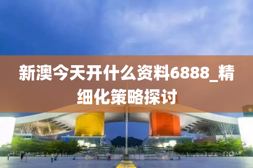 新澳今天開什么資料6888_精細(xì)化策略探討