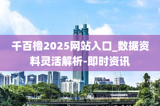 千百櫓2025網(wǎng)站入口_數(shù)據(jù)資料靈活解析-即時資訊