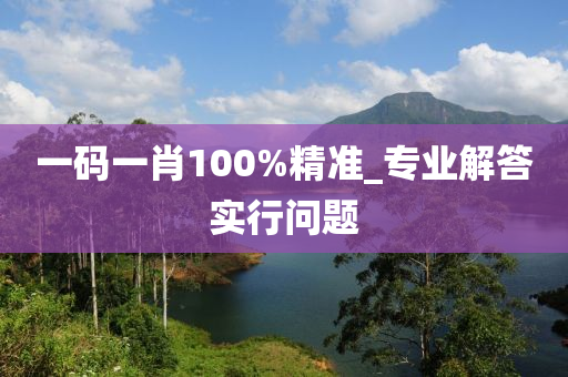 一碼一肖100%精準(zhǔn)_專業(yè)解答實(shí)行問題