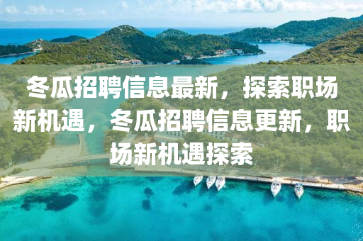 冬瓜招聘信息最新，探索職場(chǎng)新機(jī)遇，冬瓜招聘信息更新，職場(chǎng)新機(jī)遇探索