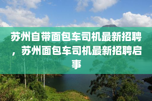 蘇州自帶面包車司機(jī)最新招聘，蘇州面包車司機(jī)最新招聘啟事