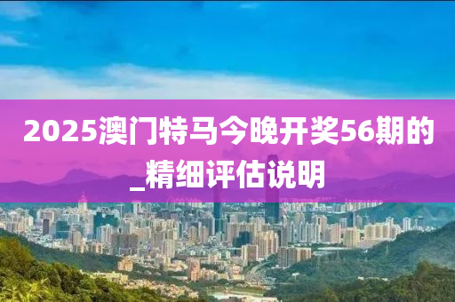 2025澳門(mén)特馬今晚開(kāi)獎(jiǎng)56期的_精細(xì)評(píng)估說(shuō)明