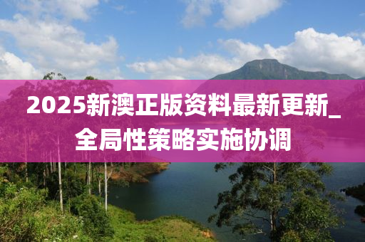 2025新澳正版資料最新更新_全局性策略實施協(xié)調(diào)