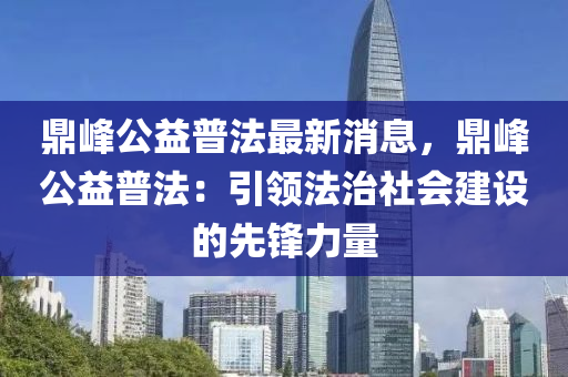 鼎峰公益普法最新消息，鼎峰公益普法：引領(lǐng)法治社會建設(shè)的先鋒力量