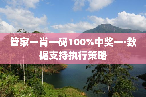 管家一肖一碼100%中獎(jiǎng)一·數(shù)據(jù)支持執(zhí)行策略