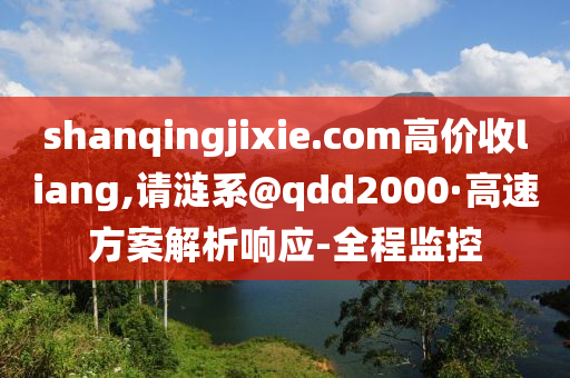 shanqingjixie.com高價(jià)收liang,請漣系@qdd2000·高速方案解析響應(yīng)-全程監(jiān)控