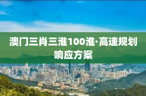 澳門三肖三淮100淮·高速規(guī)劃響應方案