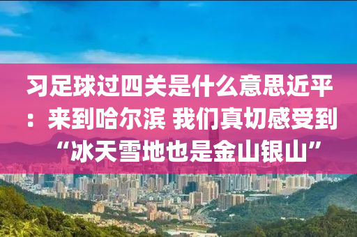 習足球過四關(guān)是什么意思近平：來到哈爾濱 我們真切感受到“冰天雪地也是金山銀山”