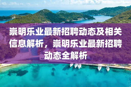 崇明樂業(yè)最新招聘動態(tài)及相關(guān)信息解析，崇明樂業(yè)最新招聘動態(tài)全解析