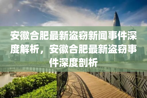 安徽合肥最新盜竊新聞事件深度解析，安徽合肥最新盜竊事件深度剖析