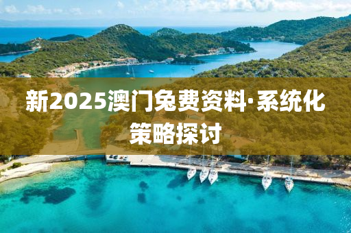 新2025澳門兔費資料·系統(tǒng)化策略探討