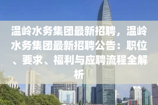 溫嶺水務(wù)集團最新招聘，溫嶺水務(wù)集團最新招聘公告：職位、要求、福利與應(yīng)聘流程全解析