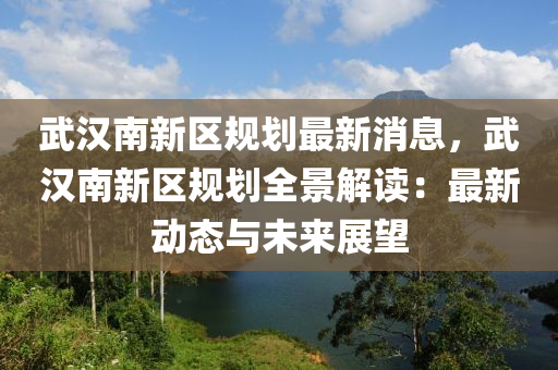 武漢南新區(qū)規(guī)劃最新消息，武漢南新區(qū)規(guī)劃全景解讀：最新動(dòng)態(tài)與未來(lái)展望