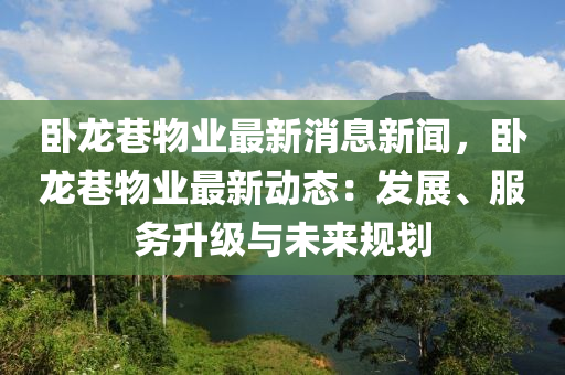 臥龍巷物業(yè)最新消息新聞，臥龍巷物業(yè)最新動(dòng)態(tài)：發(fā)展、服務(wù)升級(jí)與未來規(guī)劃