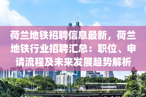 荷蘭地鐵招聘信息最新，荷蘭地鐵行業(yè)招聘匯總：職位、申請流程及未來發(fā)展趨勢解析