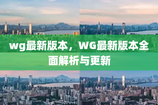 wg最新版本，WG最新版本全面解析與更新