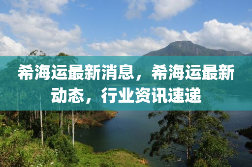 希海運最新消息，希海運最新動態(tài)，行業(yè)資訊速遞