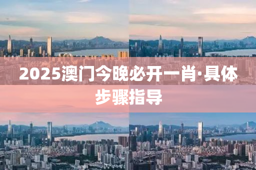 2025澳門今晚必開一肖·具體步驟指導(dǎo)