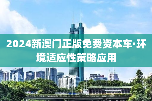 2024新澳門正版免費資本車·環(huán)境適應性策略應用