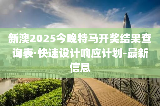 新澳2025今晚特馬開獎結(jié)果查詢表·快速設(shè)計響應(yīng)計劃-最新信息