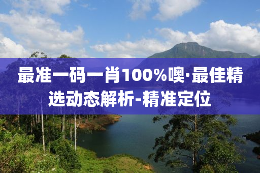 最準(zhǔn)一碼一肖100%噢·最佳精選動(dòng)態(tài)解析-精準(zhǔn)定位