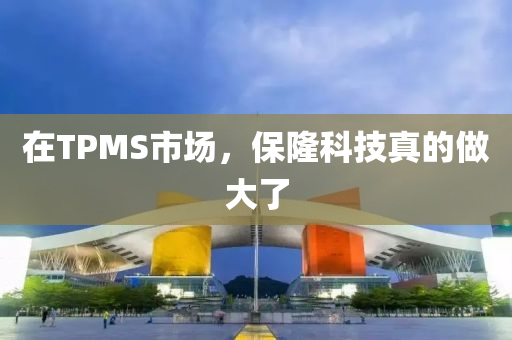 在TPMS市場，保隆科技真的做大了