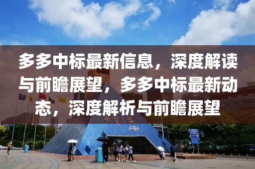 多多中標(biāo)最新信息，深度解讀與前瞻展望，多多中標(biāo)最新動態(tài)，深度解析與前瞻展望