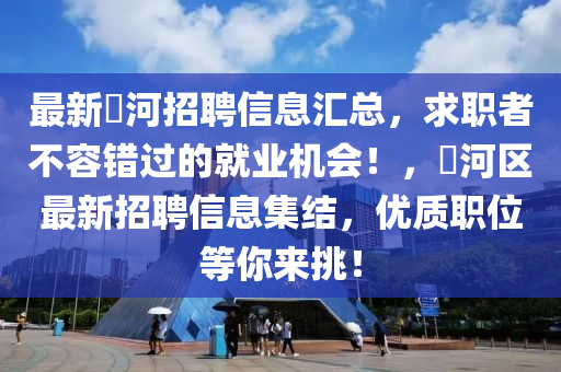 最新瀍河招聘信息匯總，求職者不容錯過的就業(yè)機(jī)會！，瀍河區(qū)最新招聘信息集結(jié)，優(yōu)質(zhì)職位等你來挑！