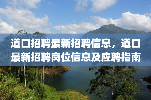 道口招聘最新招聘信息，道口最新招聘崗位信息及應(yīng)聘指南