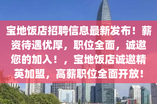 寶地飯店招聘信息最新發(fā)布！薪資待遇優(yōu)厚，職位全面，誠邀您的加入！，寶地飯店誠邀精英加盟，高薪職位全面開放！