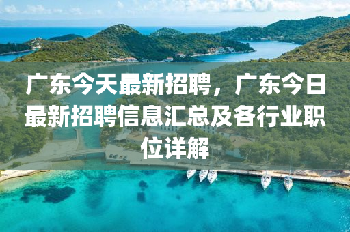 廣東今天最新招聘，廣東今日最新招聘信息匯總及各行業(yè)職位詳解