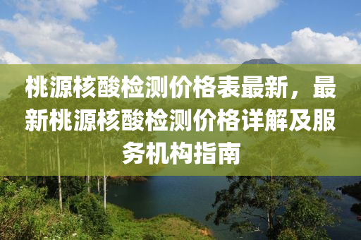 桃源核酸檢測價(jià)格表最新，最新桃源核酸檢測價(jià)格詳解及服務(wù)機(jī)構(gòu)指南