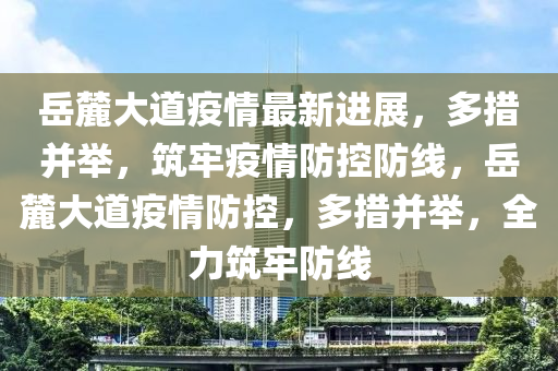 岳麓大道疫情最新進(jìn)展，多措并舉，筑牢疫情防控防線，岳麓大道疫情防控，多措并舉，全力筑牢防線